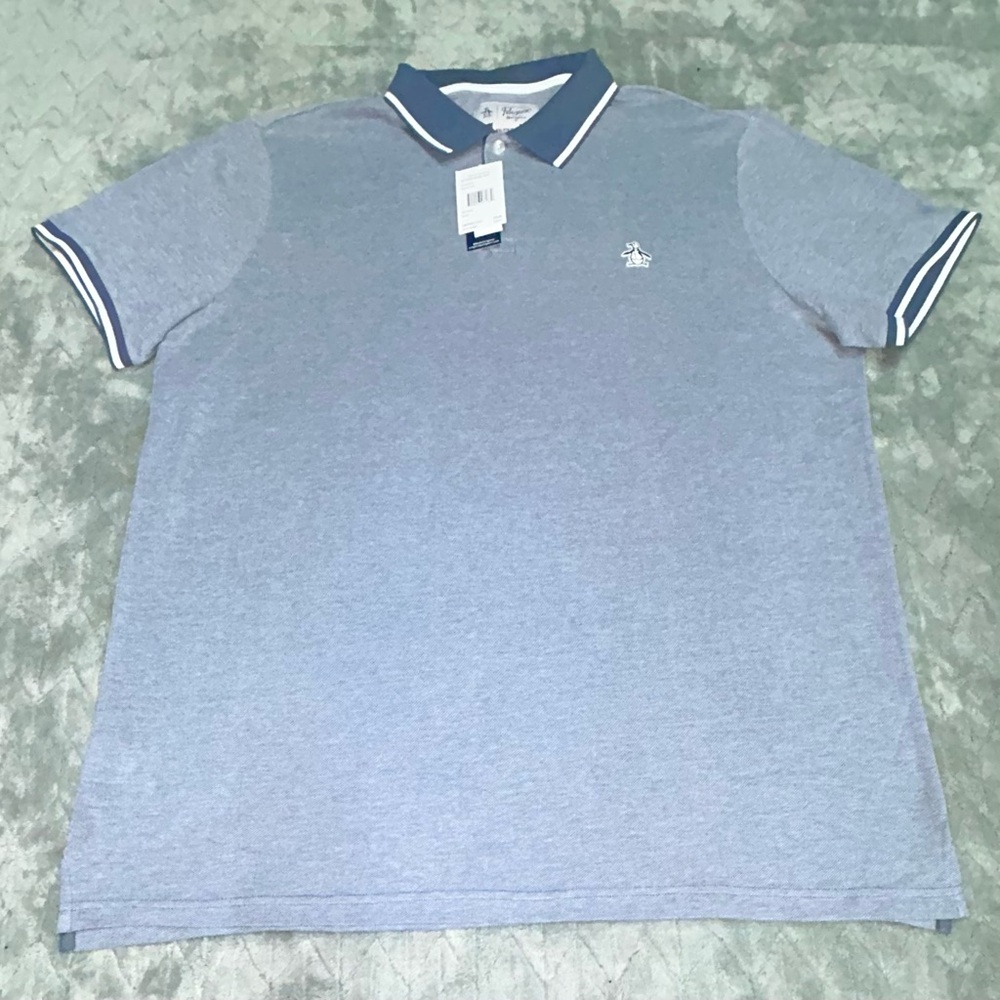 The Original Penguin By Munsingwear Short Sleeve Polo Shirt Men’s 2XL Blue